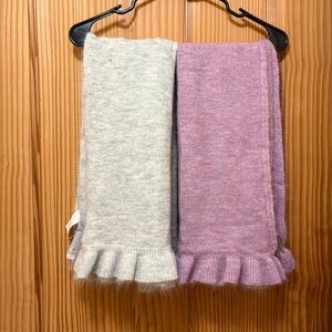 Bundle! Two Ann Taylor LOFT Lavender and Gray Ruffle Scarves